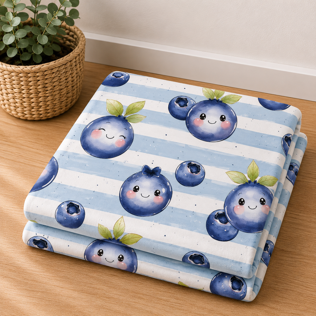 Couverture douceur bleuet en folie