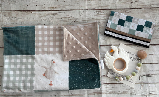 Ensemble cadeau patchwork oies