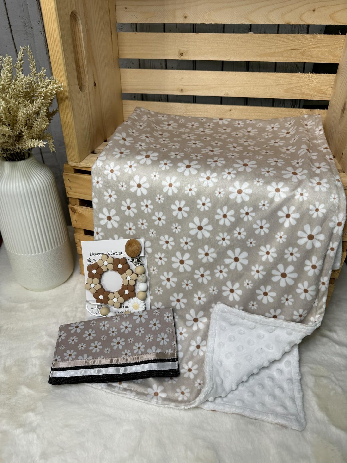 Ensemble cadeau Marguerite /Beige